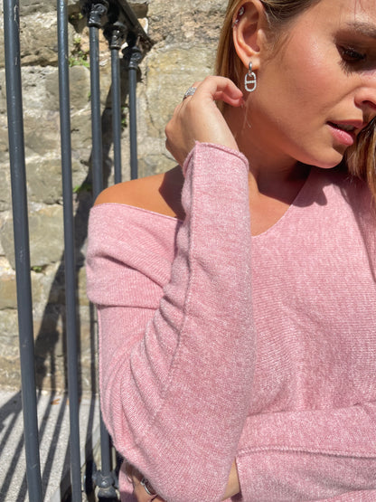 Pull Ambre rose poudré