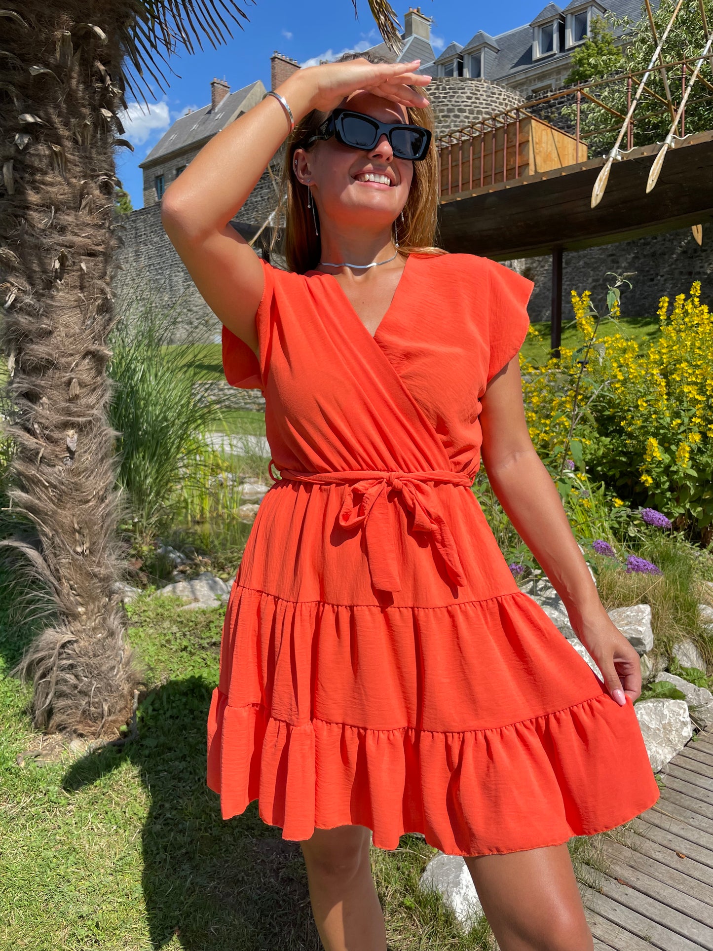 Robe Tiphaine corail