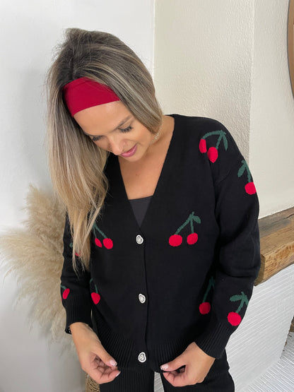 Gilet cherry noir