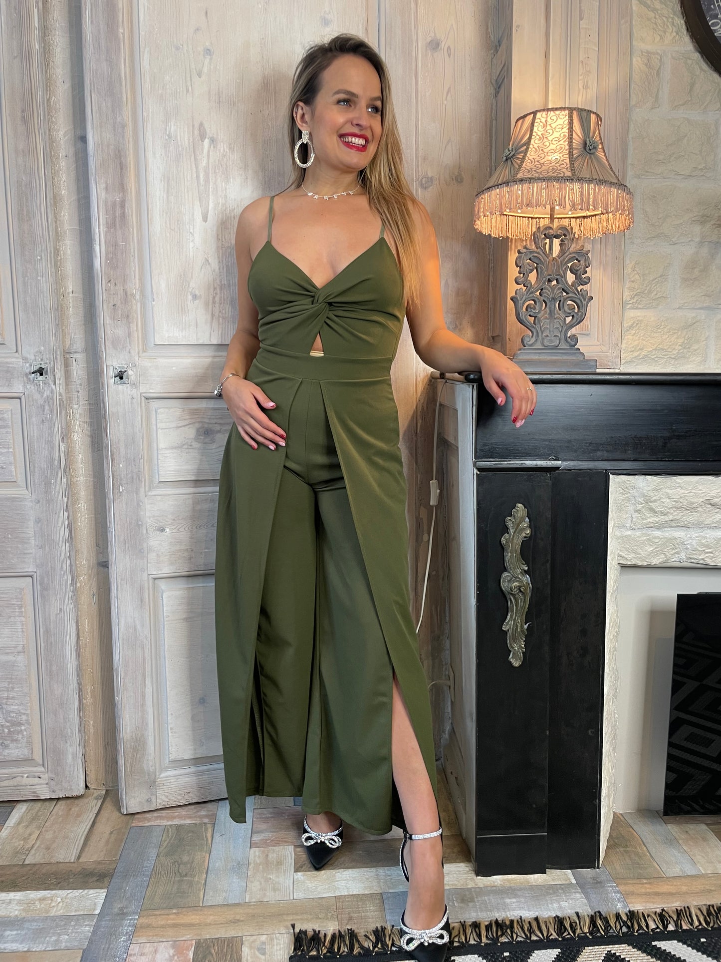 Combinaison Angela échancrée kaki