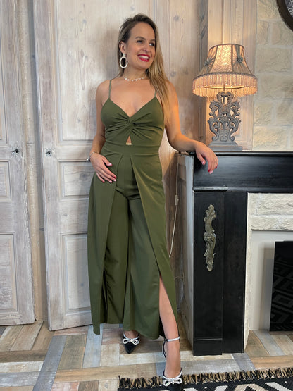 Combinaison Angela échancrée kaki