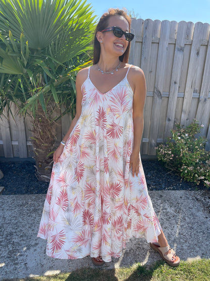 Robe longue Loann rose