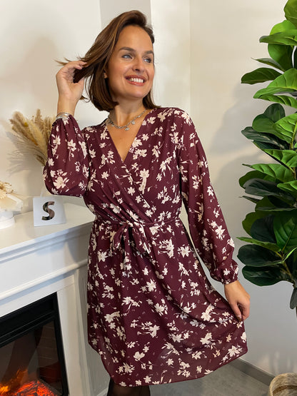 Robe Laura bordeaux T.36 à T.48