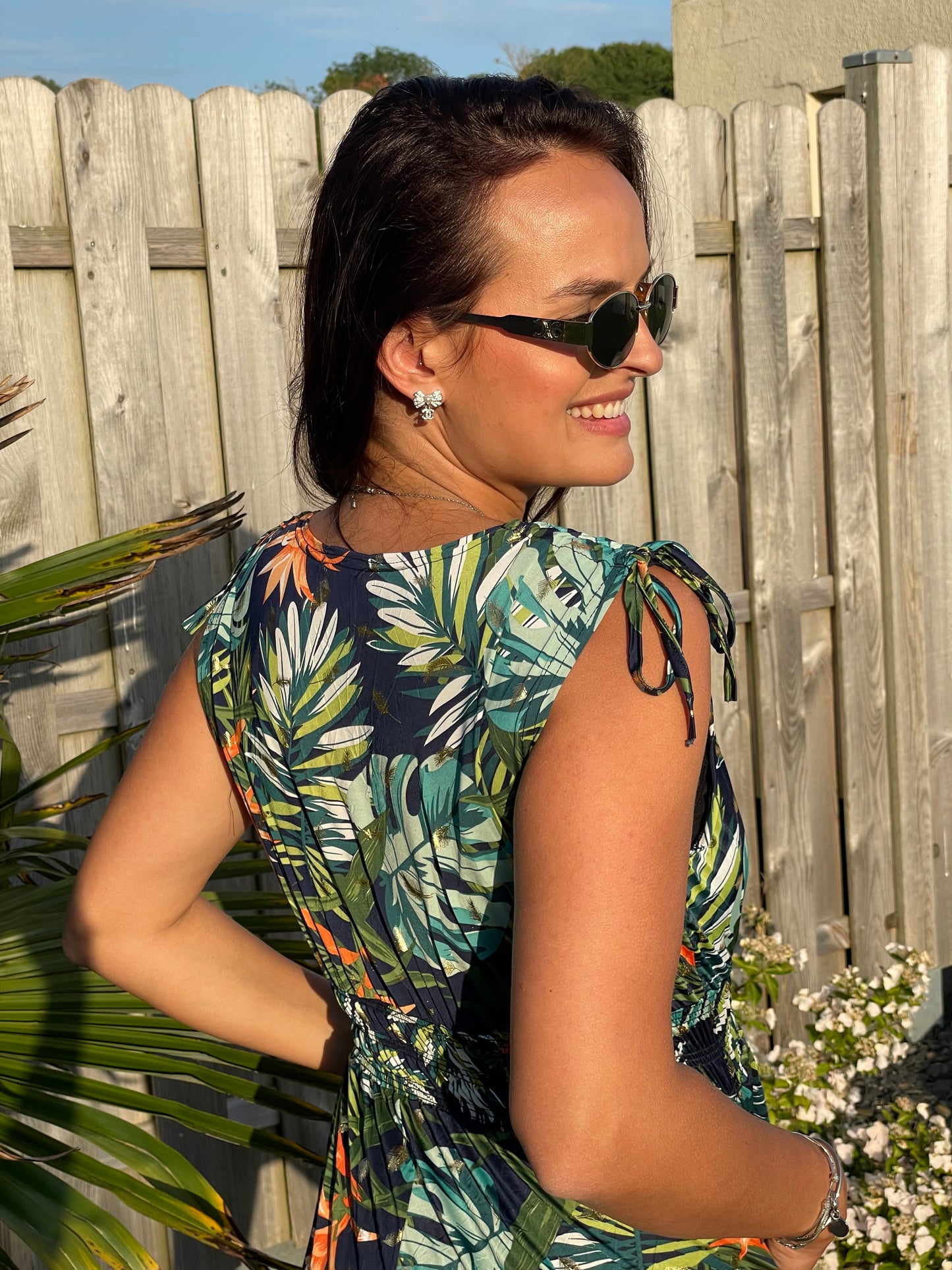Combishort exotique verte