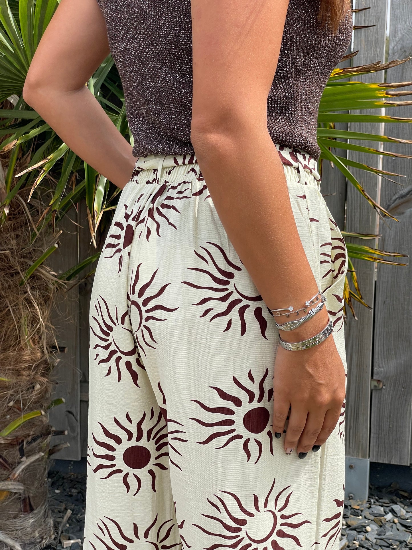 Pantalon soleil bordeaux