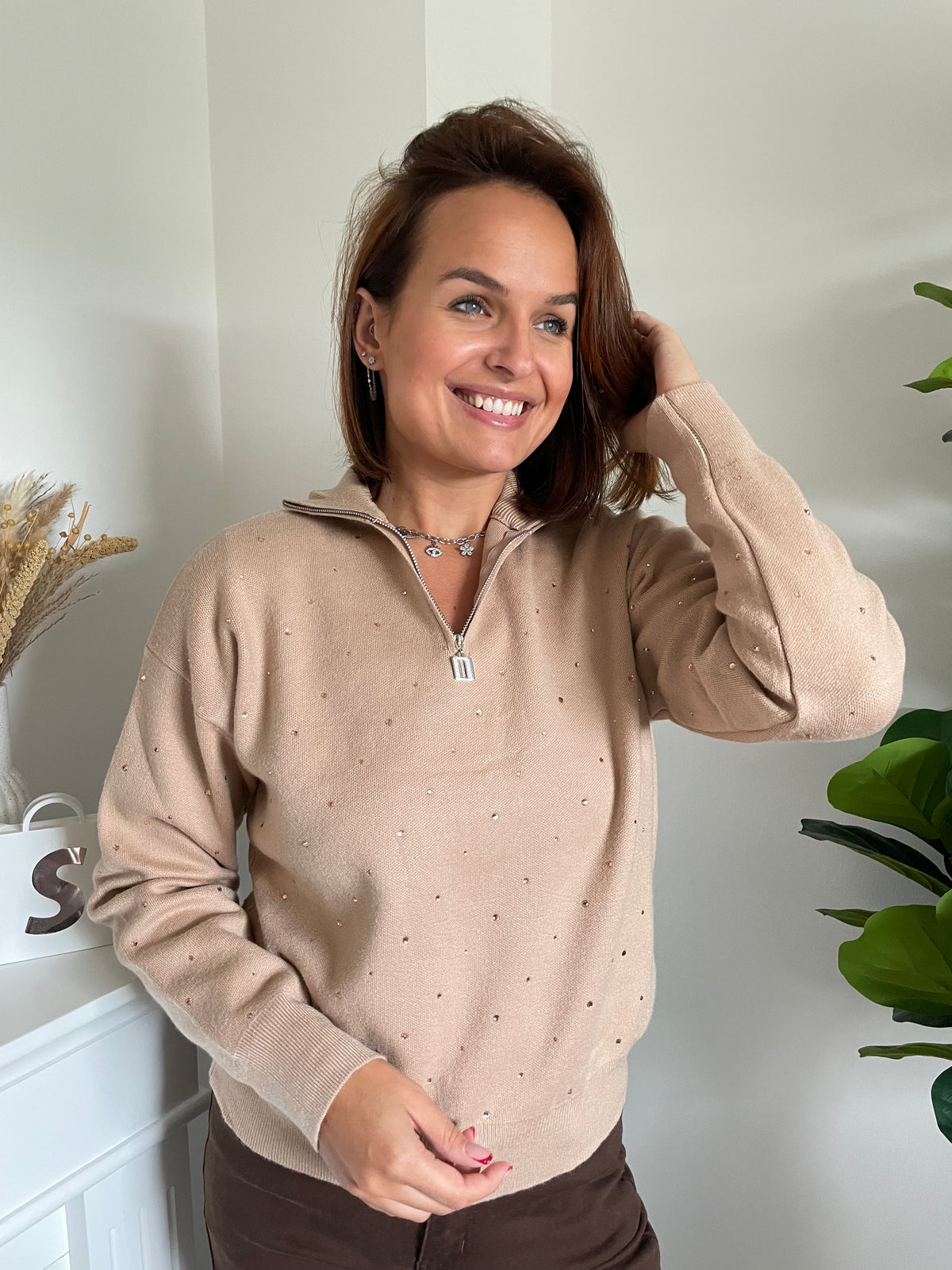Pull perla camel