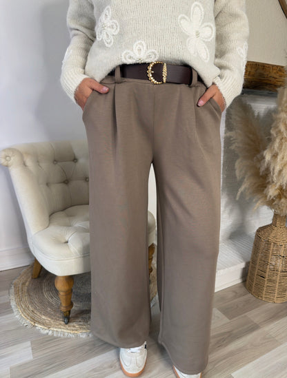 Pantalon comfy taupe