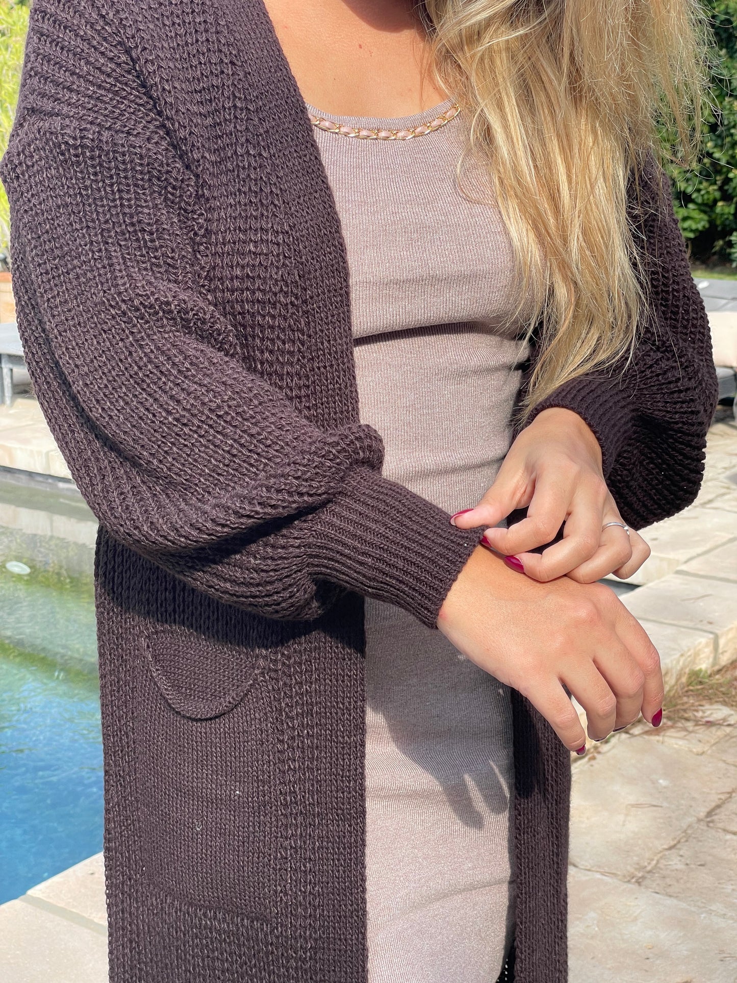 Gilet long Noémie Camel