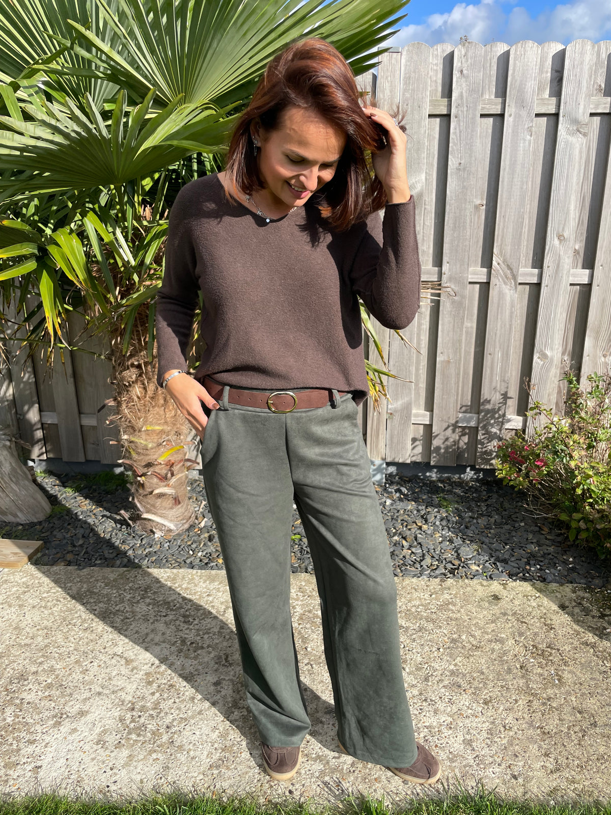 Pantalon Ana kaki