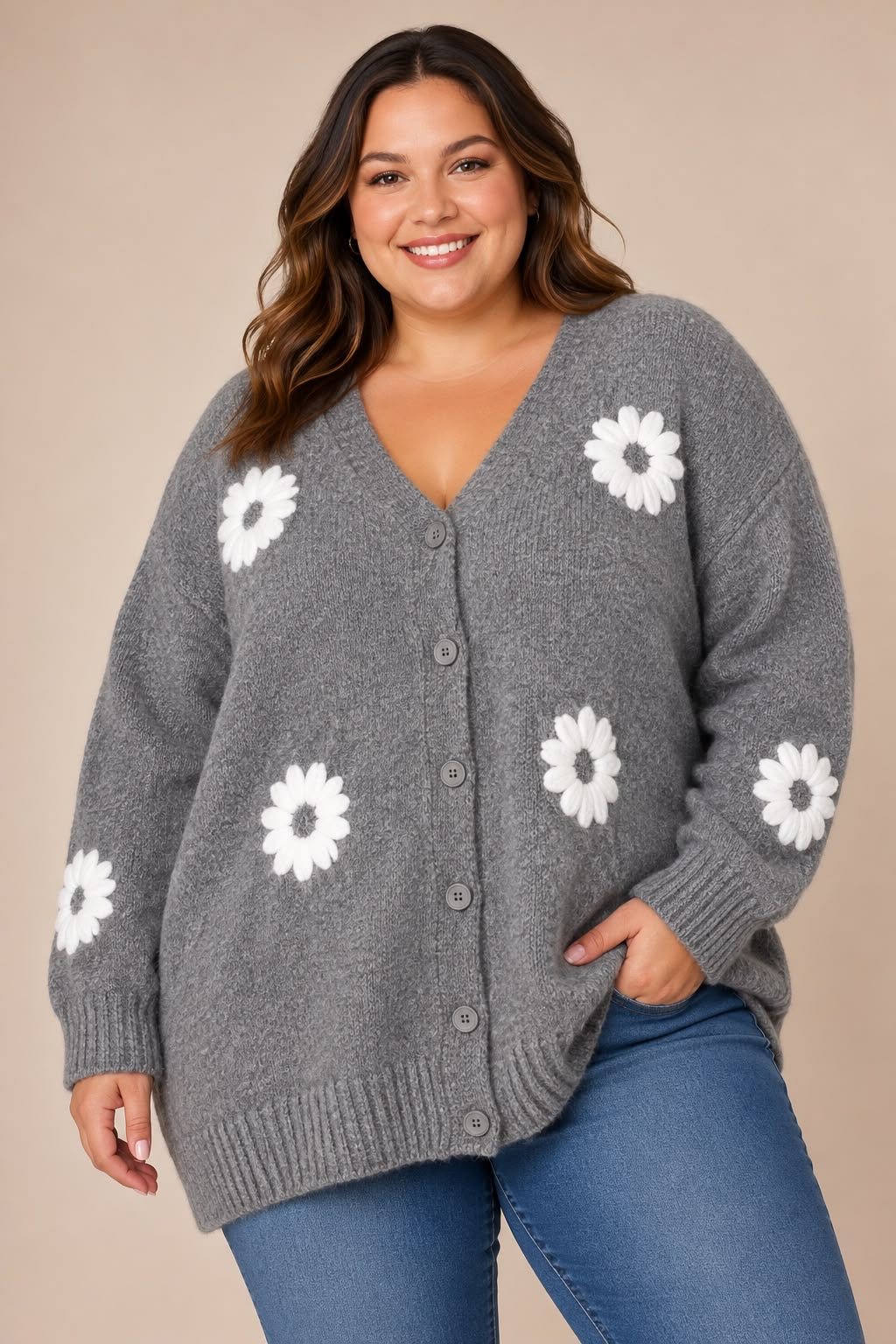 Gilet Lise gris T.44 à 52