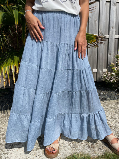 Jupe esmeralda bleue