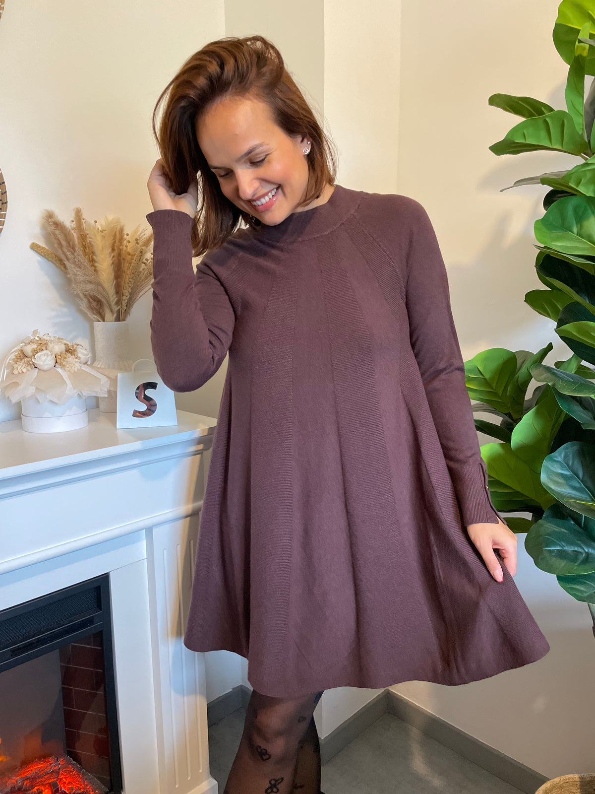 Robe Florine marron