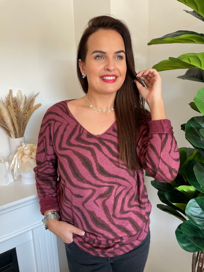Pull Zoé Bordeaux