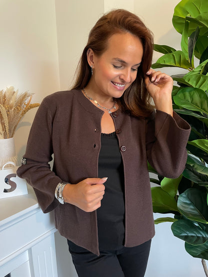 Pull gilet Léna marron