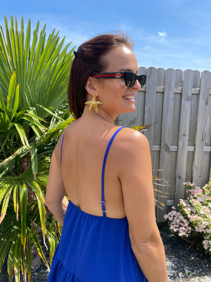 Robe Alma courte bleue