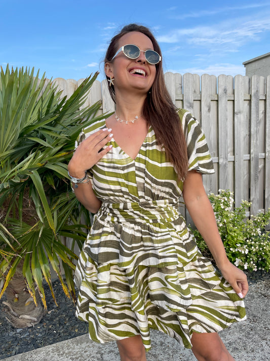 Robe flamingo verte
