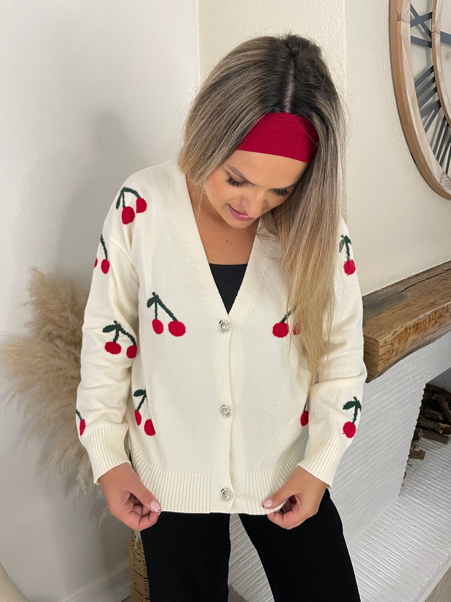 Gilet cherry crème