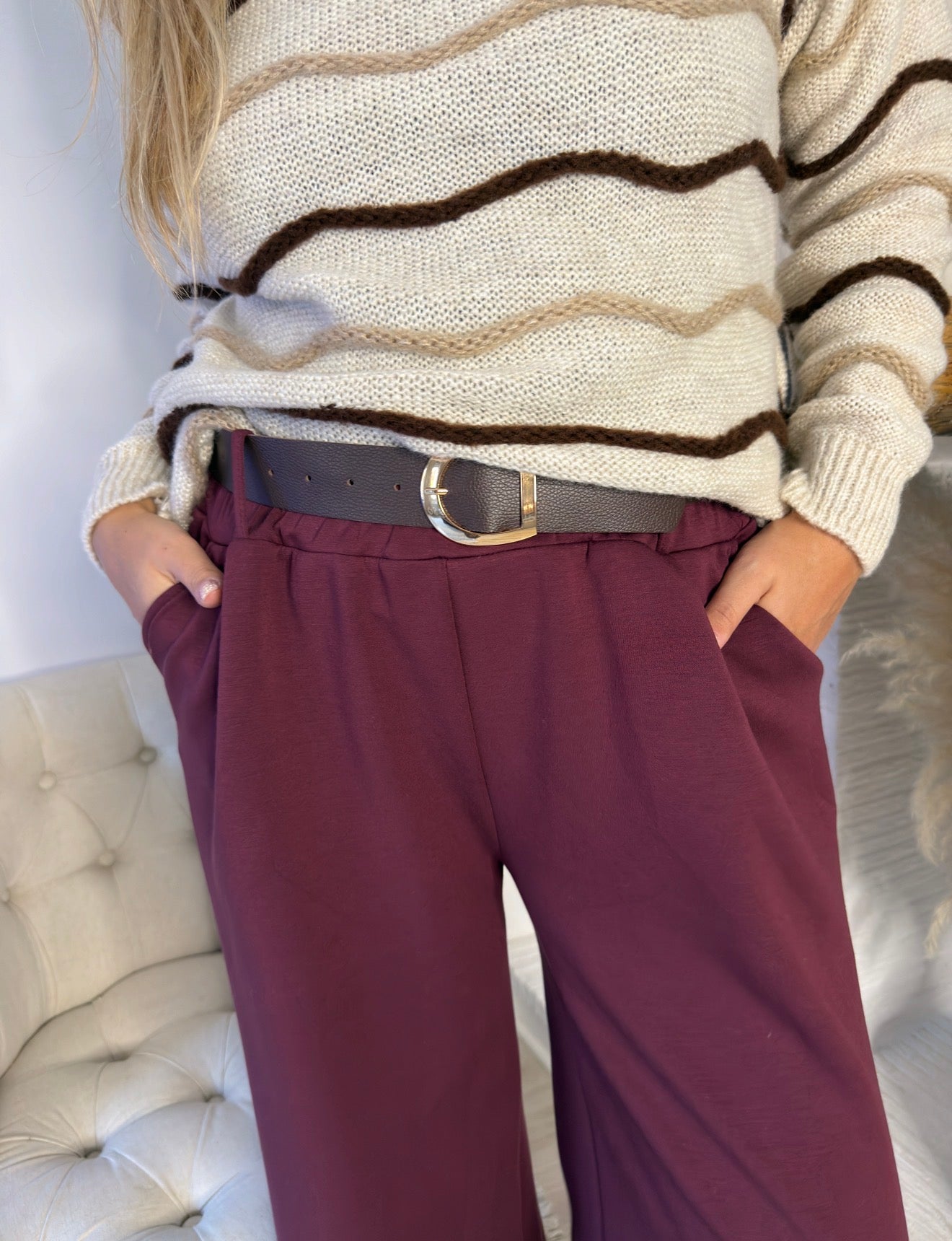 Pantalon comfy Bordeaux
