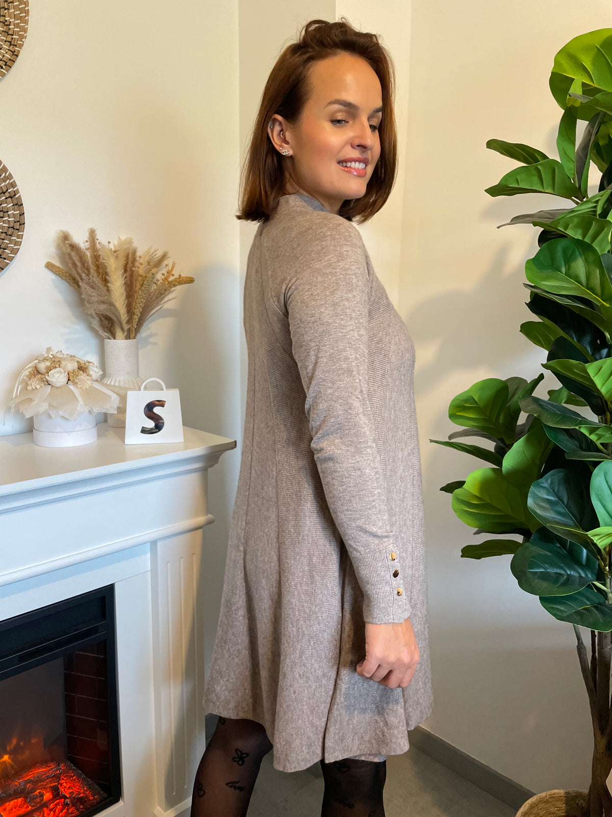 Robe Florine taupe