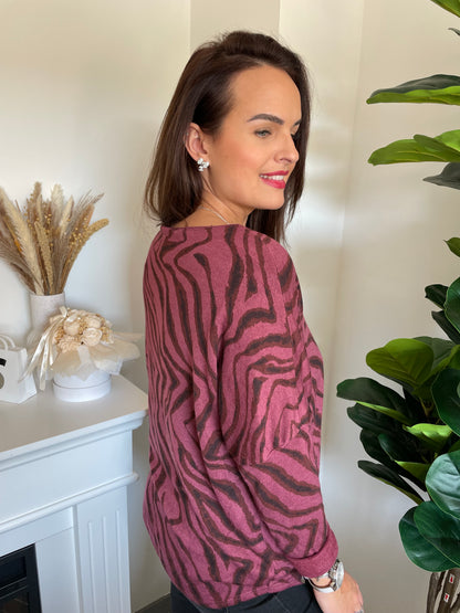 Pull Zoé Bordeaux