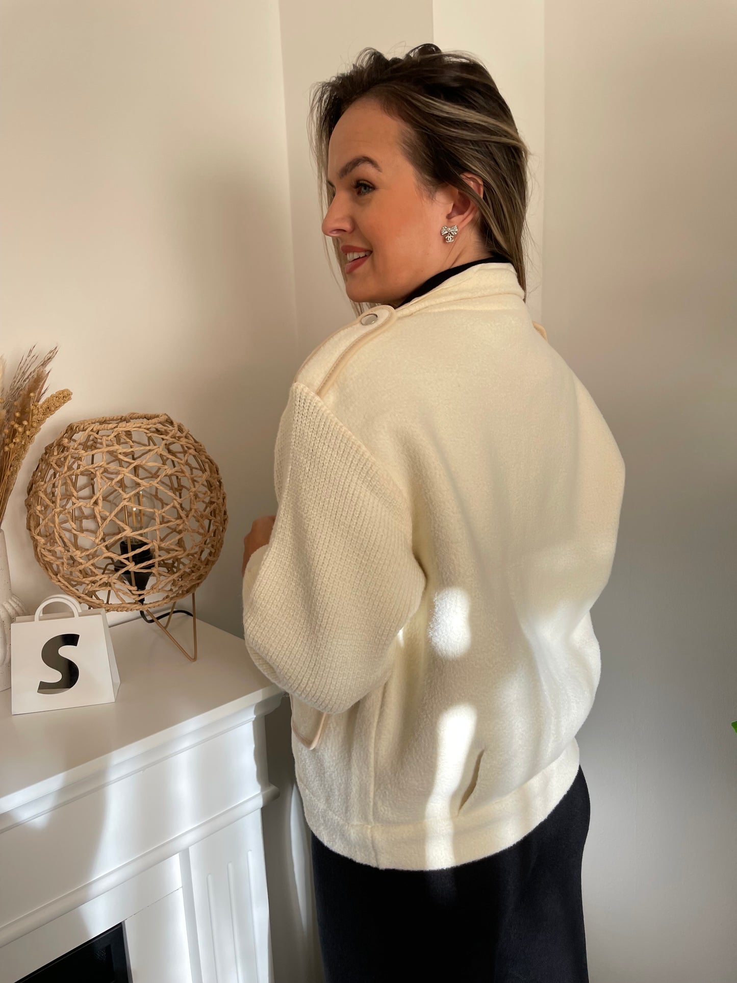 Veste Clara blanche/ beige