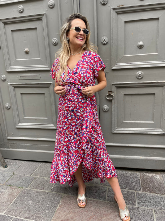 Robe Flowers rouge