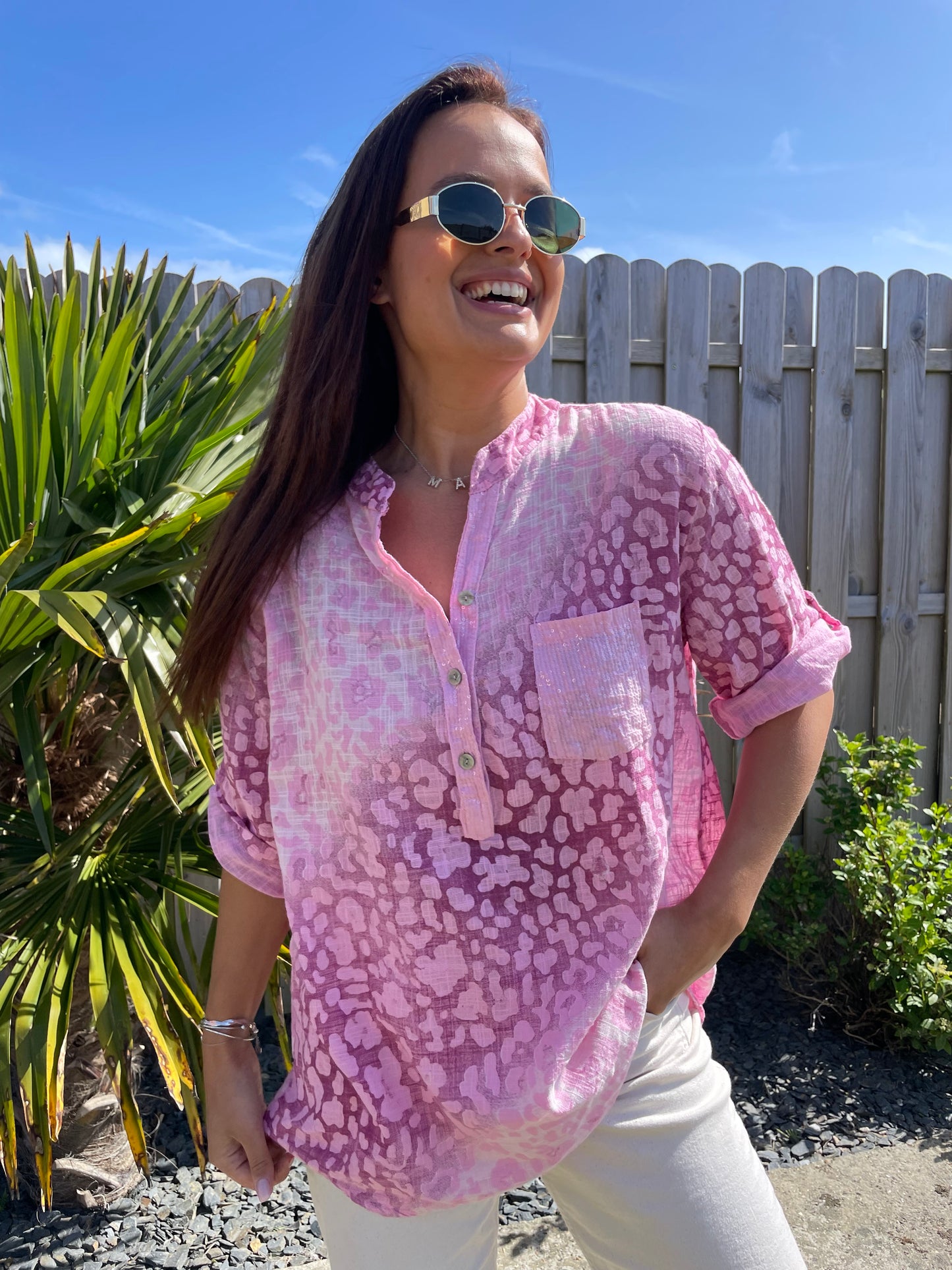 Chemise Leonie rose