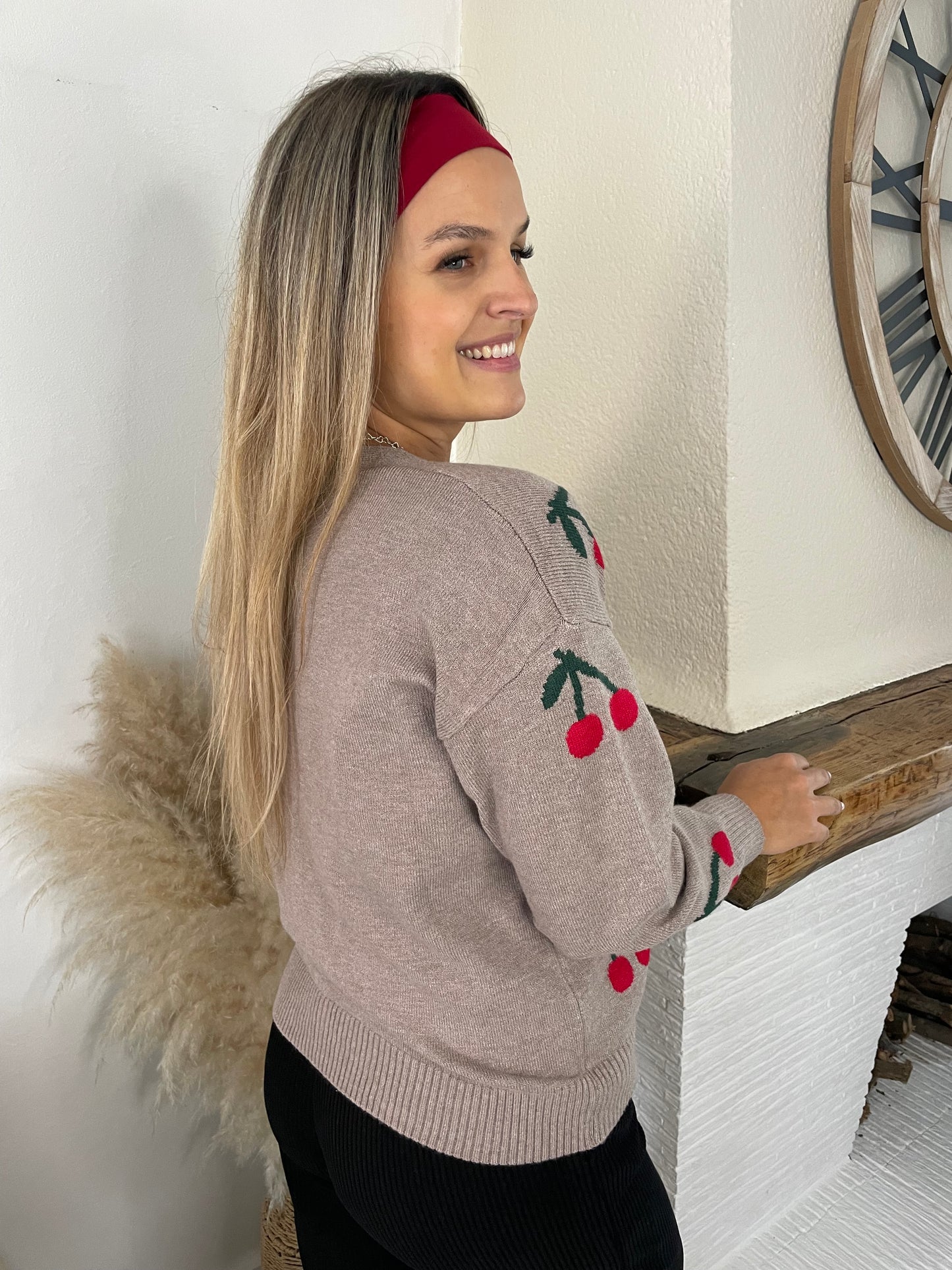 Gilet cherry taupe