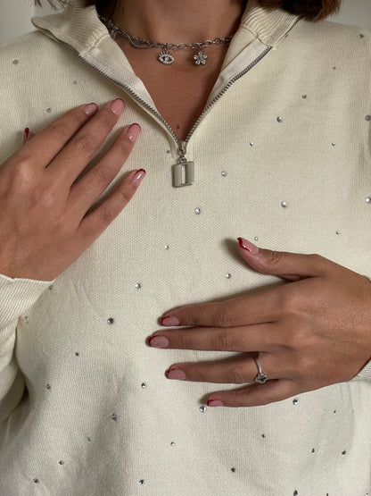 Pull perla ecru