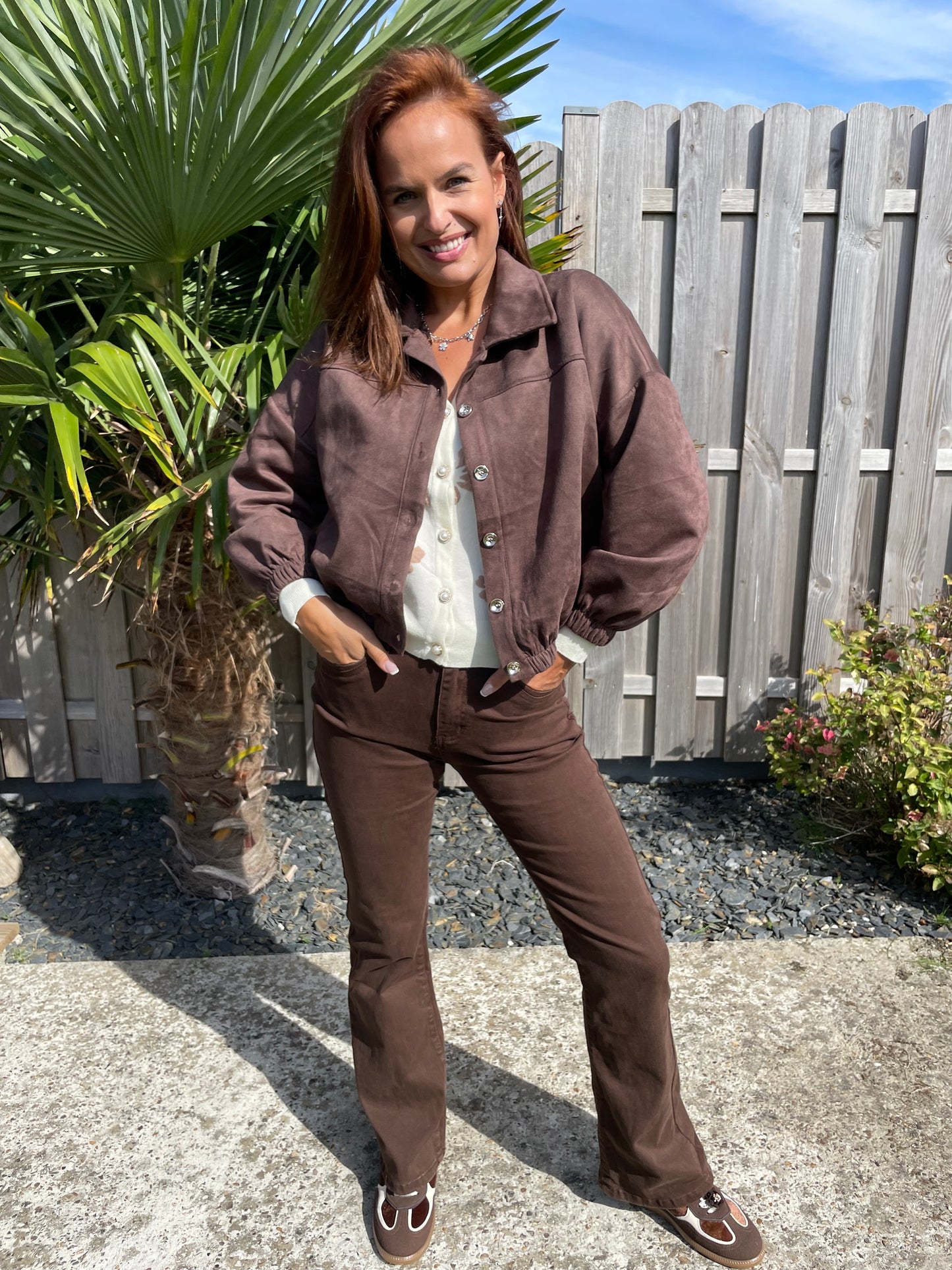 Jeans flare brown