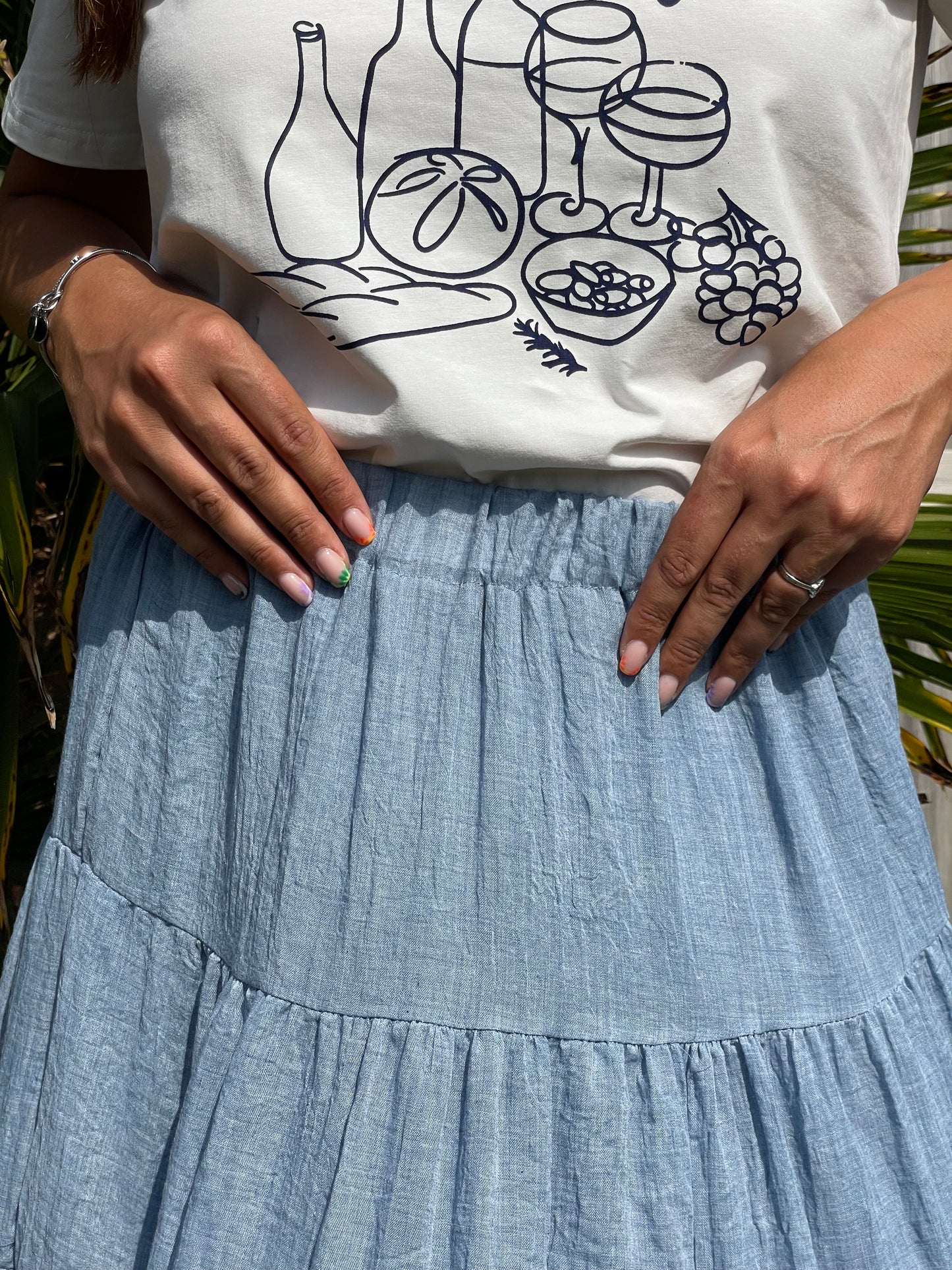 Jupe esmeralda bleue