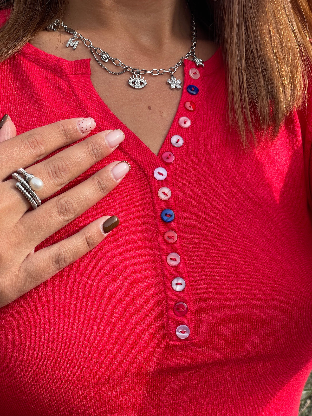 Pull Elena rouge