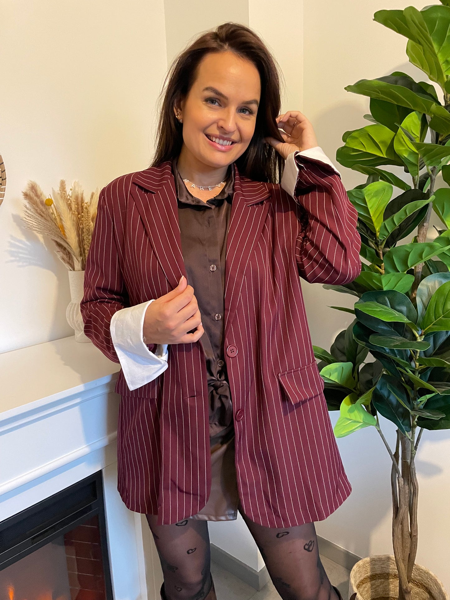 Blazer long bordeaux