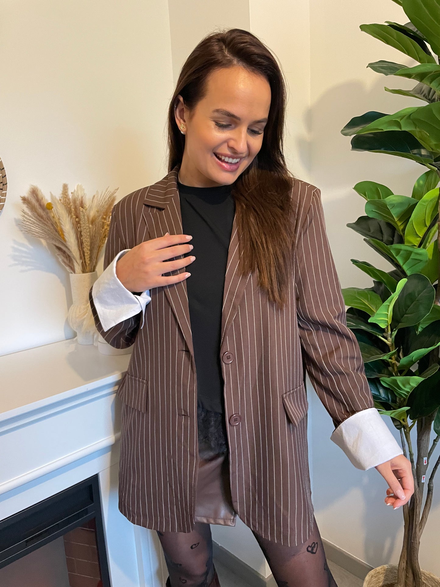 Blazer long marron