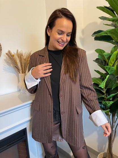Blazer long marron