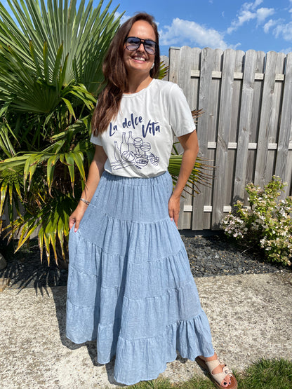Jupe esmeralda bleue