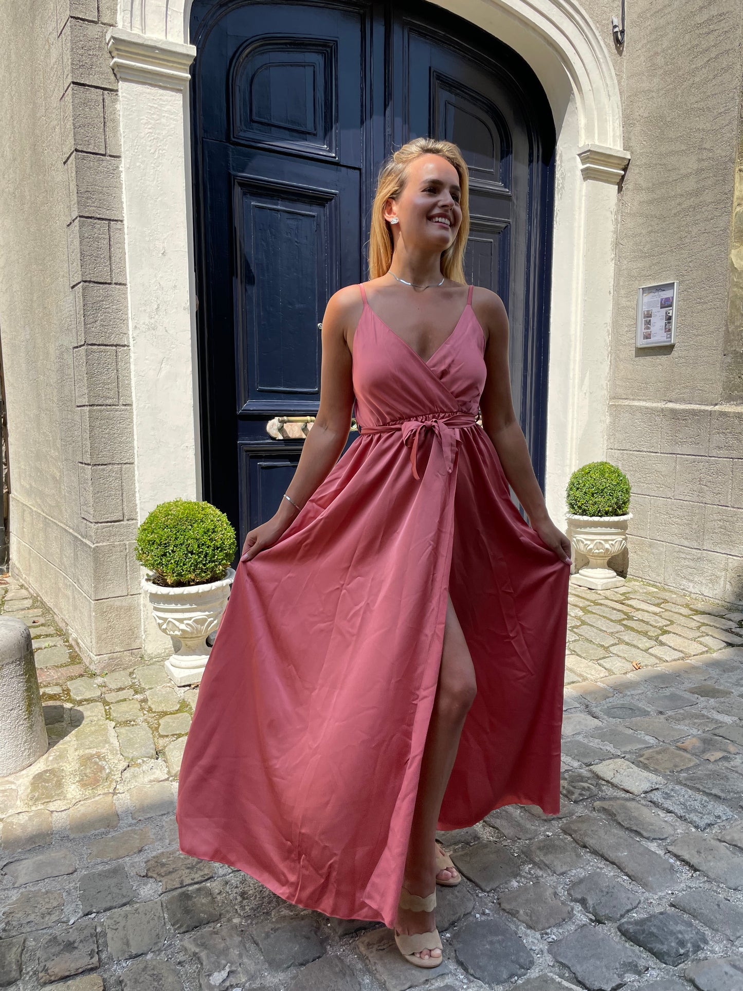 Robe Cannes Satinée Rose