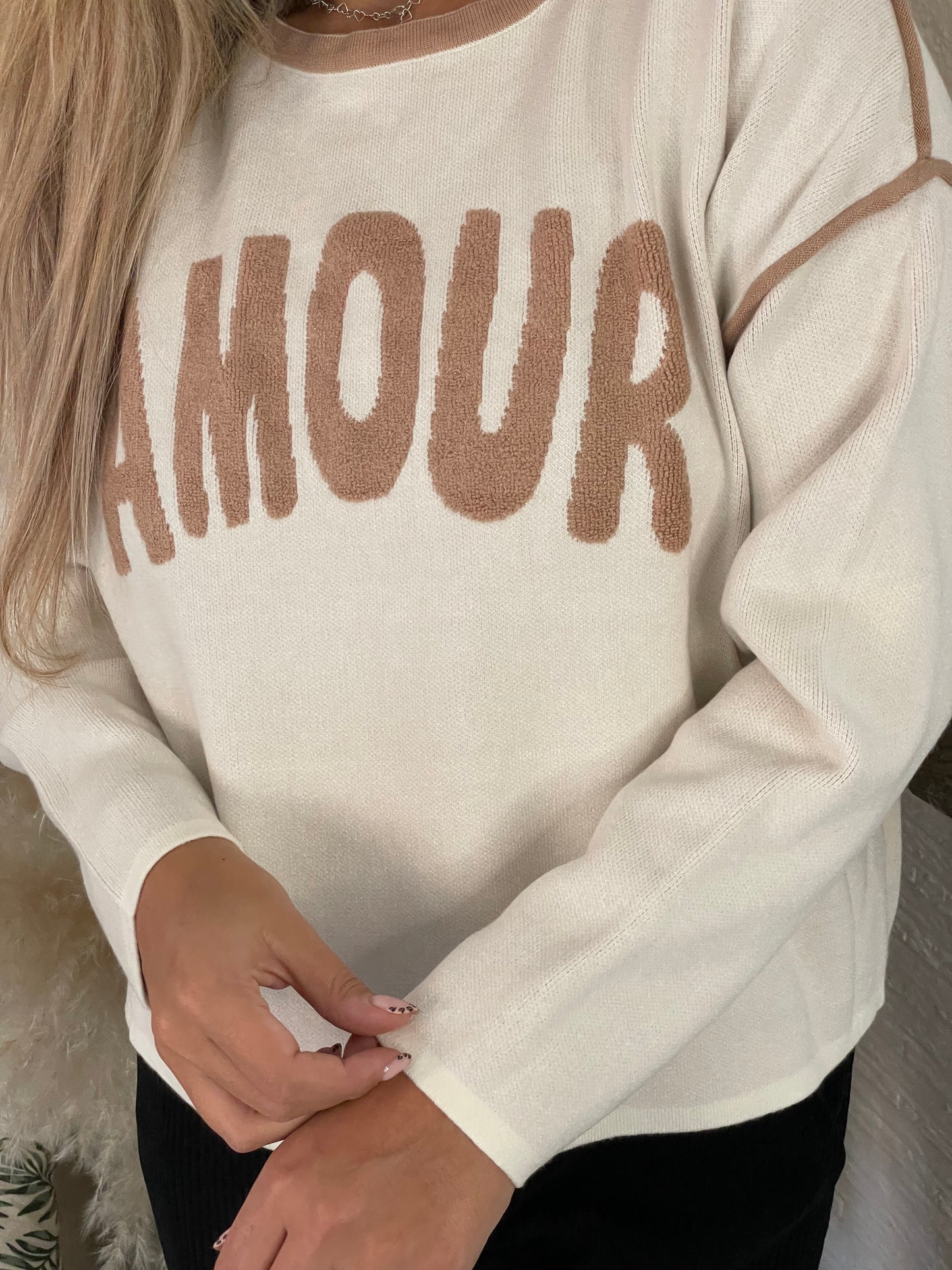 Pull Amour blanc