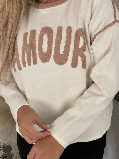Pull Amour blanc