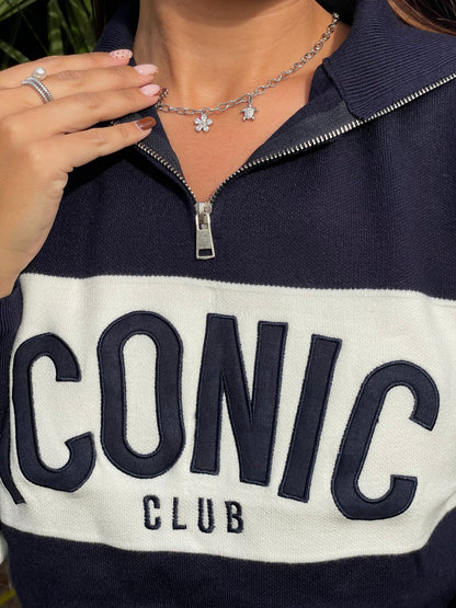 Pull iconic bleu