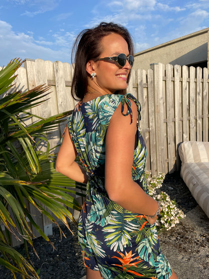 Combishort exotique verte