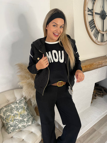 Pull Amour noir