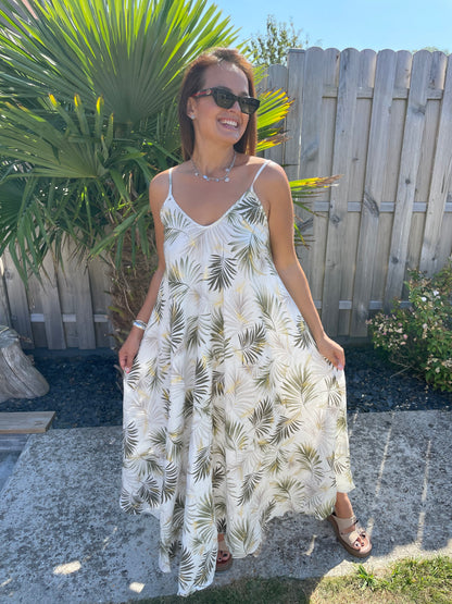 Robe longue Loann verte