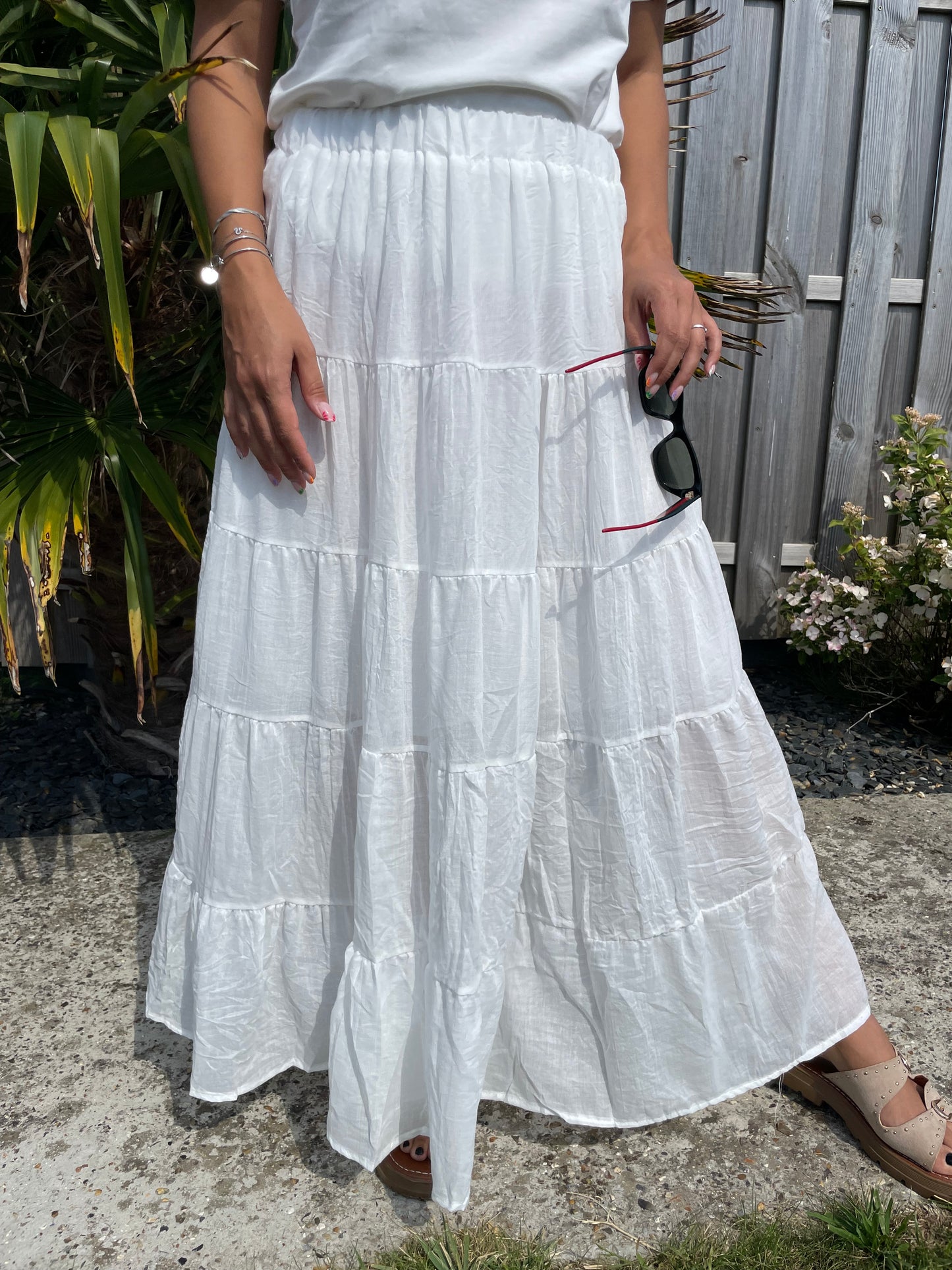 Jupe esmeralda blanche
