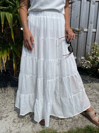 Jupe esmeralda blanche
