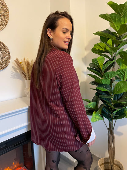 Blazer long bordeaux