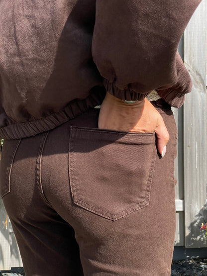 Jeans flare brown