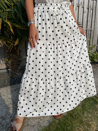 Jupe pois blanche