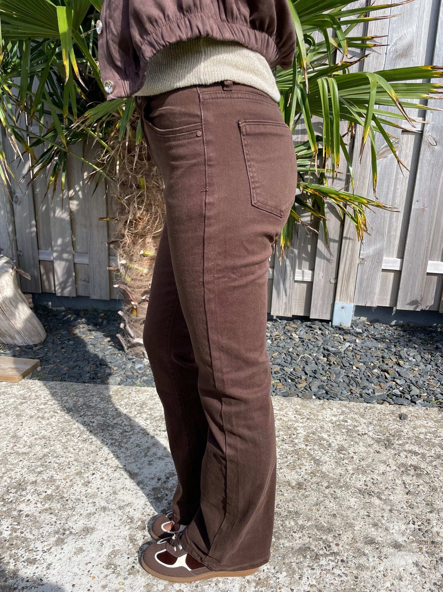 Jeans flare brown