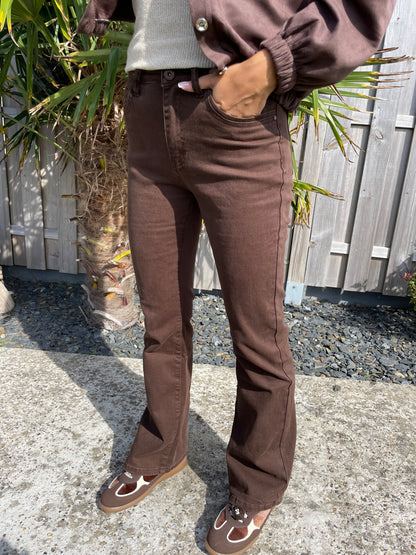 Jeans flare brown